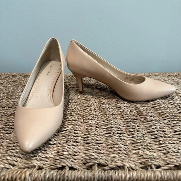 Cole Haan Leather Harlow Pump in Nude - Picture 2 of 10